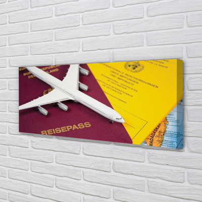 Obraz na płótnie Atrybuty Podróżnika: Paszport i Mapa