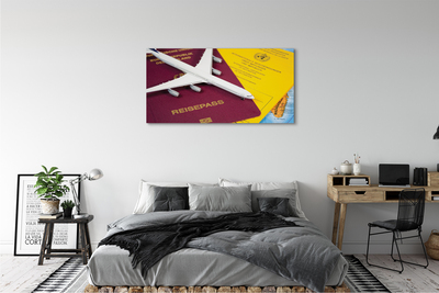 Obraz na płótnie Atrybuty Podróżnika: Paszport i Mapa