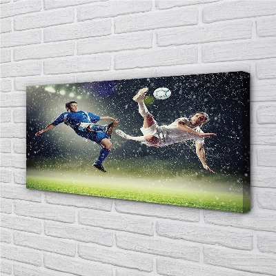 Obraz drukowany na płótnie Futbol W Strugach Deszczu