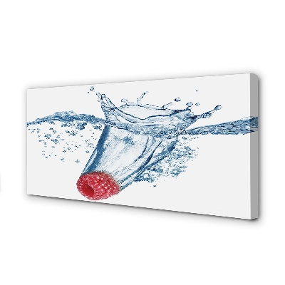 Duży obraz na płótnie Świeża Malina i Woda