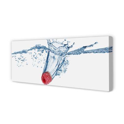 Duży obraz na płótnie Świeża Malina i Woda