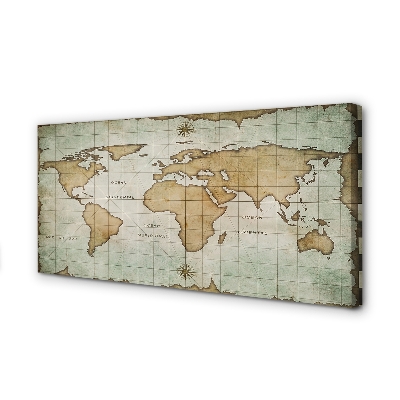 Obraz drukowany na płótnie Artystyczna Przypalona Mapa