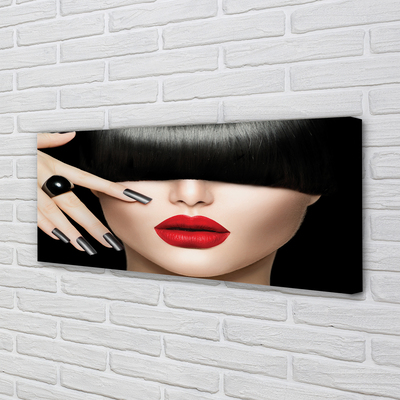 Obraz canvas na ścianę Kobieta z Czerwonymi Ustami