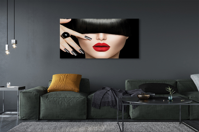 Obraz canvas na ścianę Kobieta z Czerwonymi Ustami