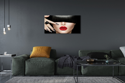 Obraz canvas na ścianę Kobieta z Czerwonymi Ustami