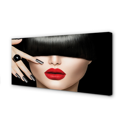 Obraz canvas na ścianę Kobieta z Czerwonymi Ustami