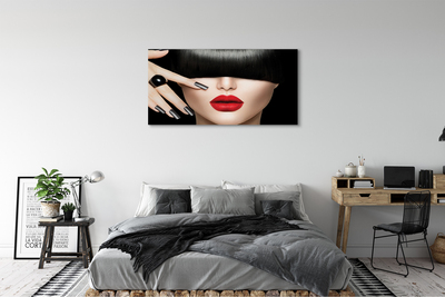 Obraz canvas na ścianę Kobieta z Czerwonymi Ustami