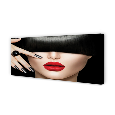 Obraz canvas na ścianę Kobieta z Czerwonymi Ustami