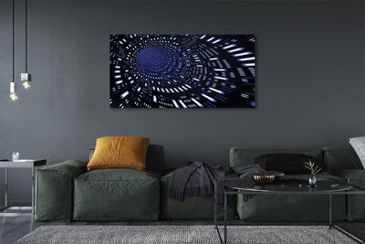 Zdjęcie na płótnie Błękitny Tunel Przestrzenny 3D