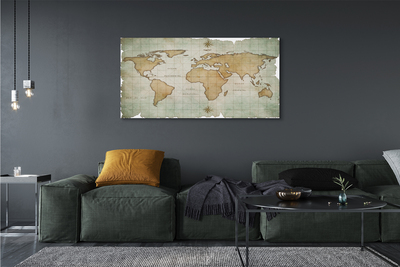 Obraz drukowany na płótnie Mapa Świata