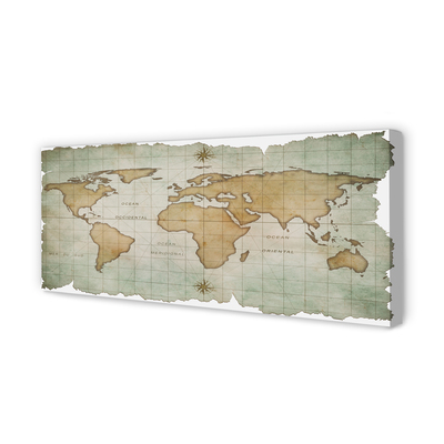 Obraz drukowany na płótnie Mapa Świata