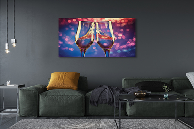 Obraz na płótnie Kieliszki kolorowe tło szampan