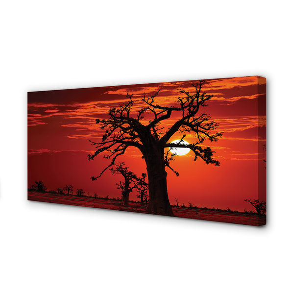 Obraz canvas na ścianę Drzewa i Chmury