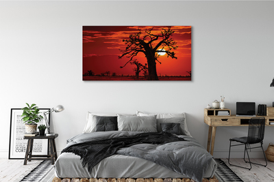 Obraz canvas na ścianę Drzewa i Chmury