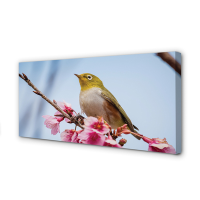 Obraz na płótnie Samotny Ptak na Gałęzi