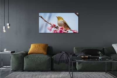 Obraz na płótnie Samotny Ptak na Gałęzi