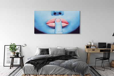 Obraz canvas na ścianę Neonowy Blask Ust