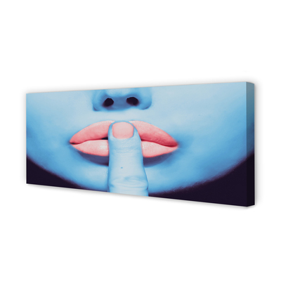 Obraz na płótnie Kobieta neonowe usta