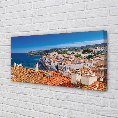 Duży obraz na płótnie Miasto Pomiędzy Morzem a Górami