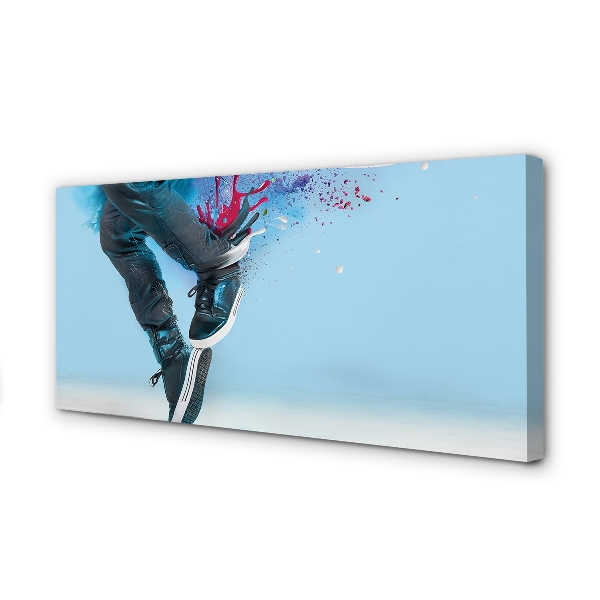 Obraz drukowany na płótnie Nogi w Kolorowe Ciapki