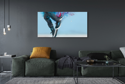 Obraz drukowany na płótnie Nogi w Kolorowe Ciapki