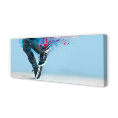 Obraz drukowany na płótnie Nogi w Kolorowe Ciapki