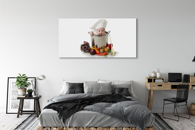 Obraz drukowany na płótnie Dziecko bawiące się w Kuchni