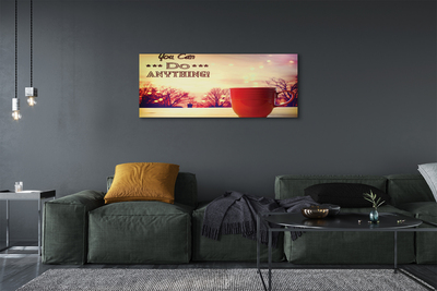 Obraz na płótnie Jesienny Napis na Kubku