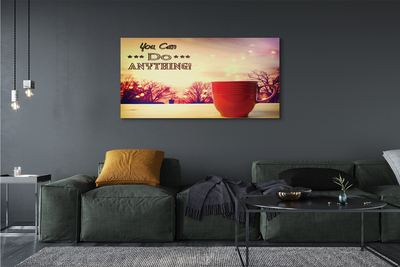 Obraz na płótnie Jesienny Napis na Kubku