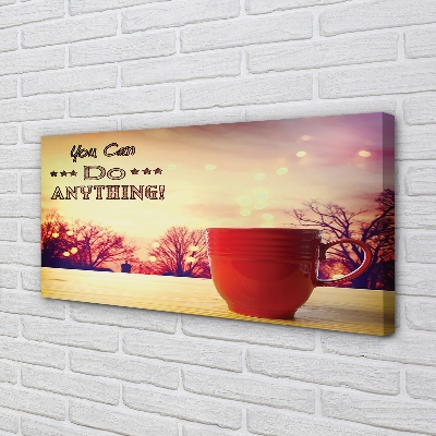 Obraz na płótnie Jesienny Napis na Kubku