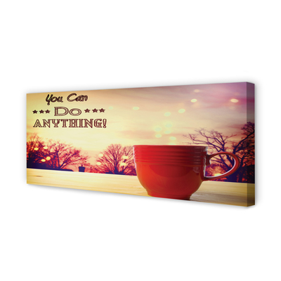 Obraz na płótnie Jesienny Napis na Kubku