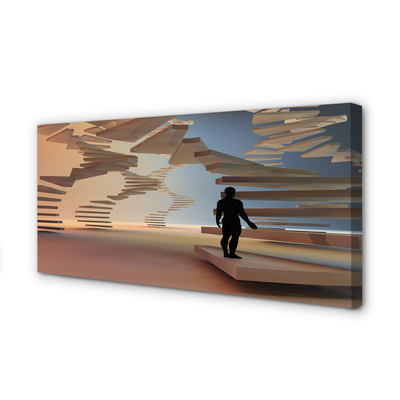 Fotoobraz na płótnie Przestrzenna Konstrukcja Schodów