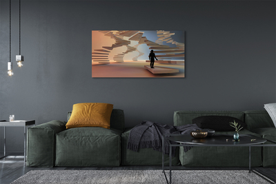 Fotoobraz na płótnie Przestrzenna Konstrukcja Schodów