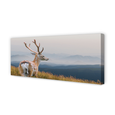 Duży obraz na płótnie Jeleń na Tle Gór