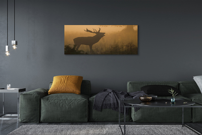 Duży obraz na płótnie Jeleń o Wschodzie Słońca