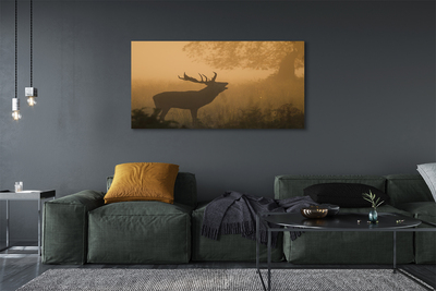 Duży obraz na płótnie Jeleń o Wschodzie Słońca