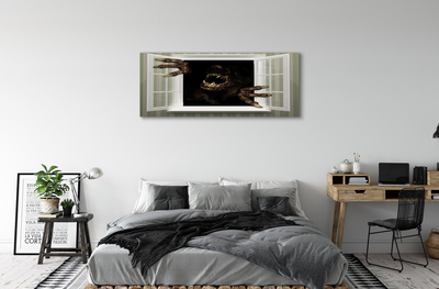 Obraz na płótnie Straszna Postać w Oknie