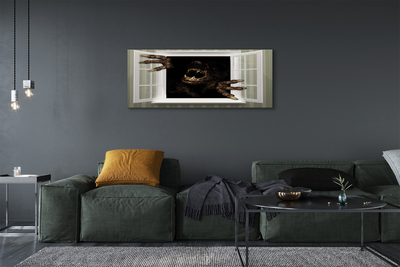 Obraz na płótnie Straszna Postać w Oknie