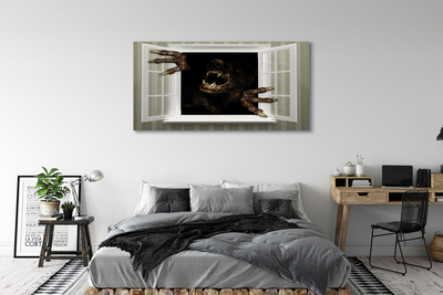 Obraz na płótnie Straszna Postać w Oknie