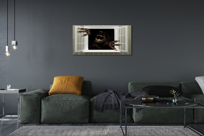 Obraz na płótnie Straszna Postać w Oknie