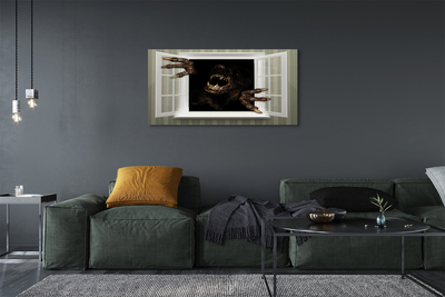 Obraz na płótnie Straszna Postać w Oknie