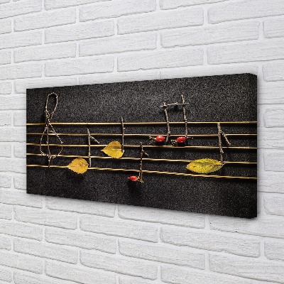 Fotoobraz na płótnie Naturalna Kompozycja Nutowa