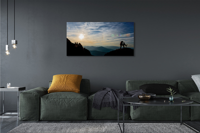 Obraz na płótnie Człowiek i Pies w Górach