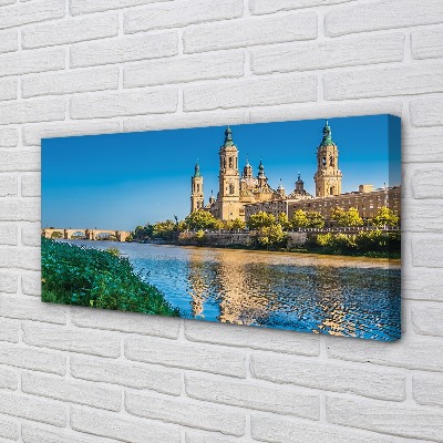 Obraz na płótnie Hiszpania Katedra rzeka