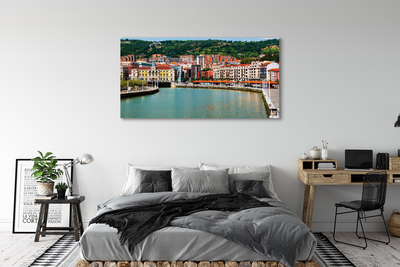 Obraz na płótnie Hiszpania Miasto góry rzeka