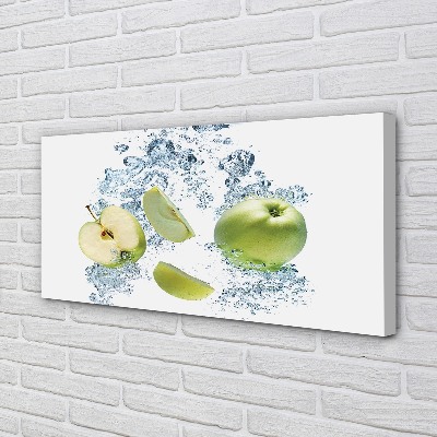 Obraz na płótnie Woda jabłko pokrojone