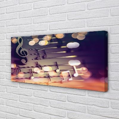Duży obraz na płótnie Elegancja Muzycznego Zapisu