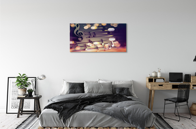 Duży obraz na płótnie Elegancja Muzycznego Zapisu