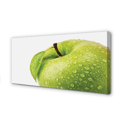 Obraz na płótnie Jabłko zielone krople wody