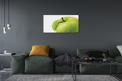 Obraz na płótnie Jabłko zielone krople wody